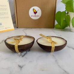 coconut shell soy candle, soy candle, eco friendly soy candle