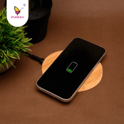 Olive 15W Round Wireless Bamboo Charger
